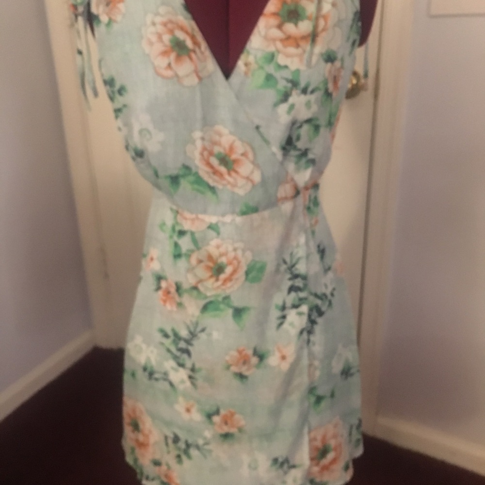 Light green floral dress